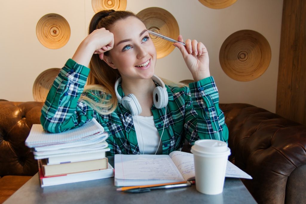 girl, young, student